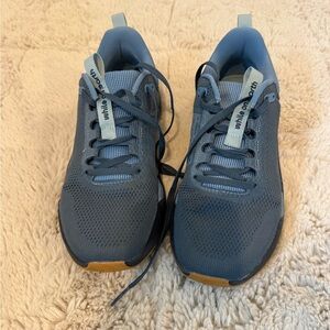 While on earth blue shoes women 8.5